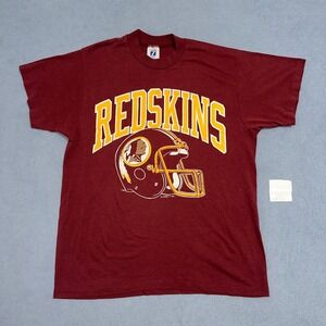 Vtg Washington Redskins Logo 7 Single Stitch Made In USA NFL T-shirt Large